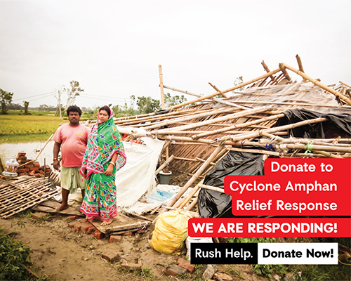 Cyclone Amphan Donation Mobile Banner